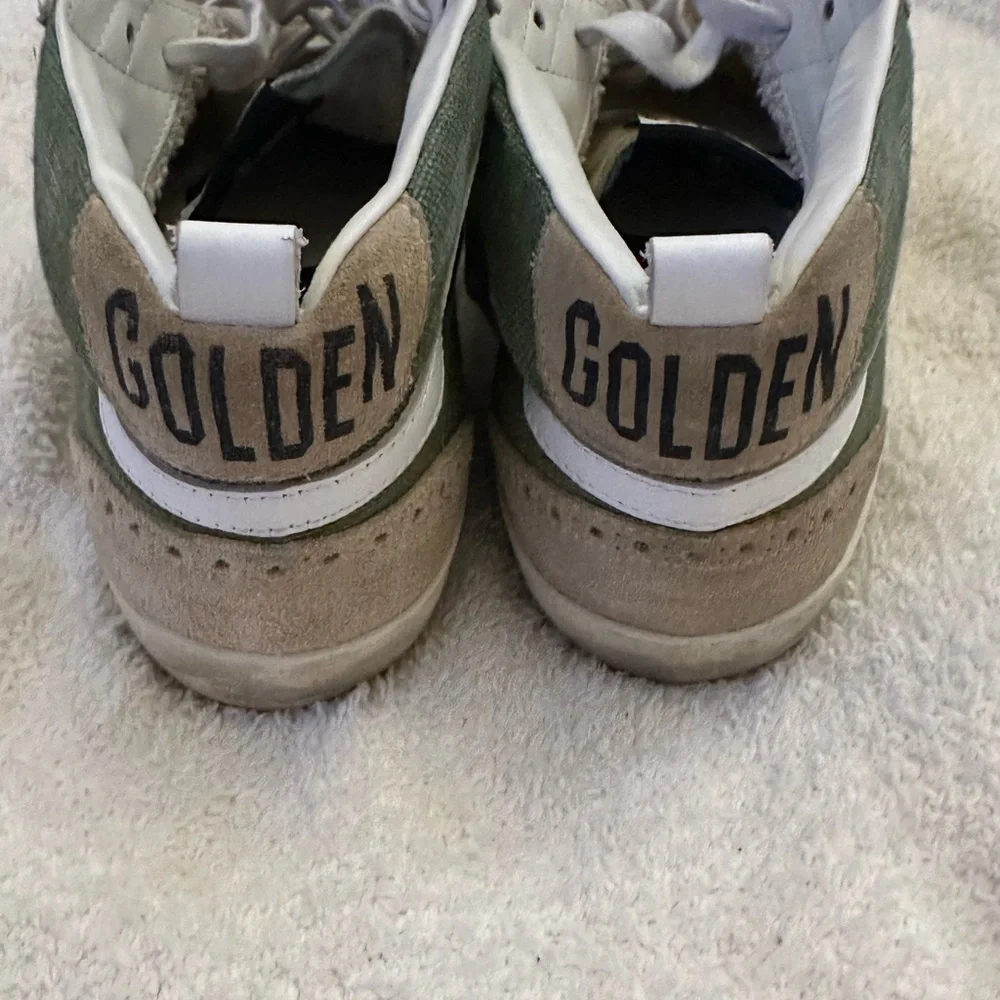 Golden Goose Green and Tan Midstar Shoes - Picture 5 of 11